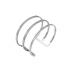Bracelet Amporelle jonc triple ouvert en acier argenté G-BST2105_STEEL
