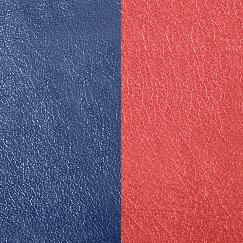 Cuir Les Georgettes Large Marine/Rouille