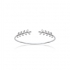 Jonc ouvert Carador motif laurier en argent 925/000 et oxydes de zirconium