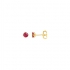 Boucles d'oreilles Carador solitaire rubis or jaune 375/000