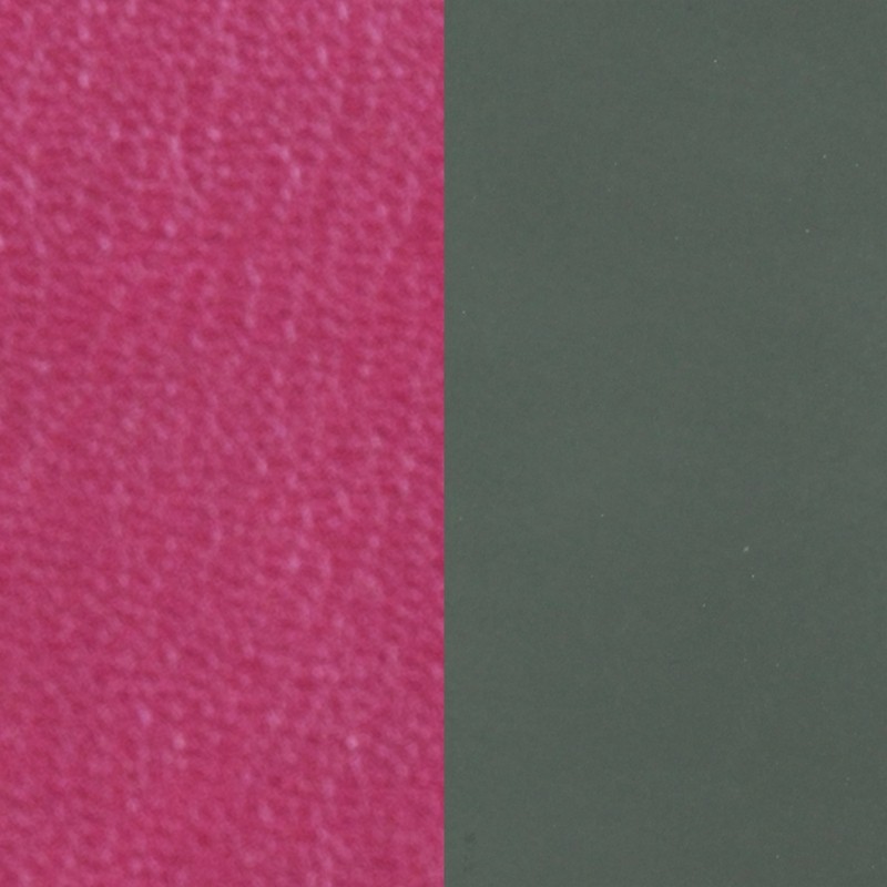 Cuir les Georgettes Medium fuchsia/kaki