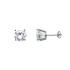 Boucles d'oreilles puces Carador argent 925/000 et oxyde de zirconium rond 9 mm