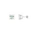 Boucles d'oreilles puces Carador argent 925/000 et oxyde de zirconium carré 8 mm