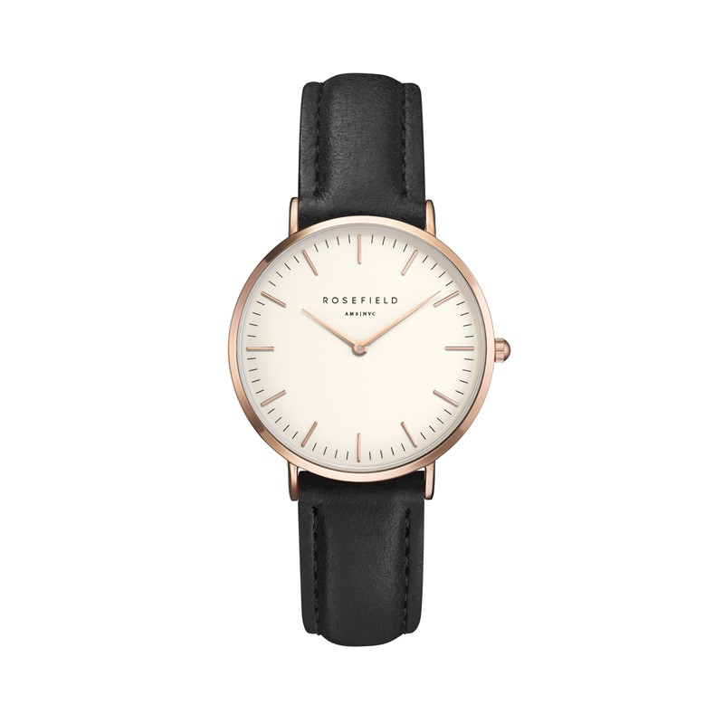 Montre Rosefield collection Tribeca dorée rose et noire TWBLR-T53