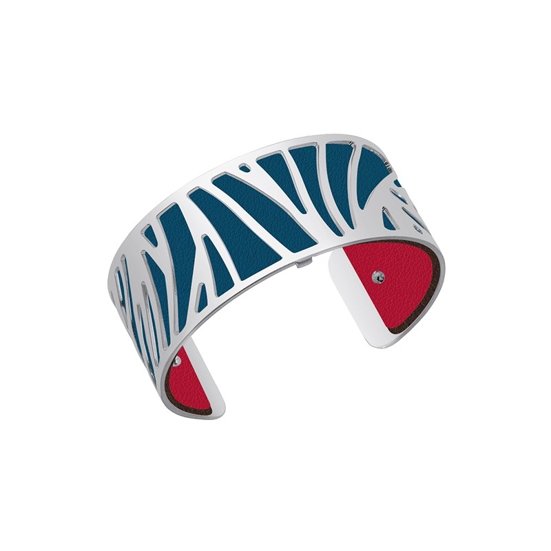 Cuir Les Georgettes Medium Bleu pétrol/Framboise