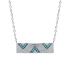 Collier Carador plaque incas en argent 925/000 or et turquoise