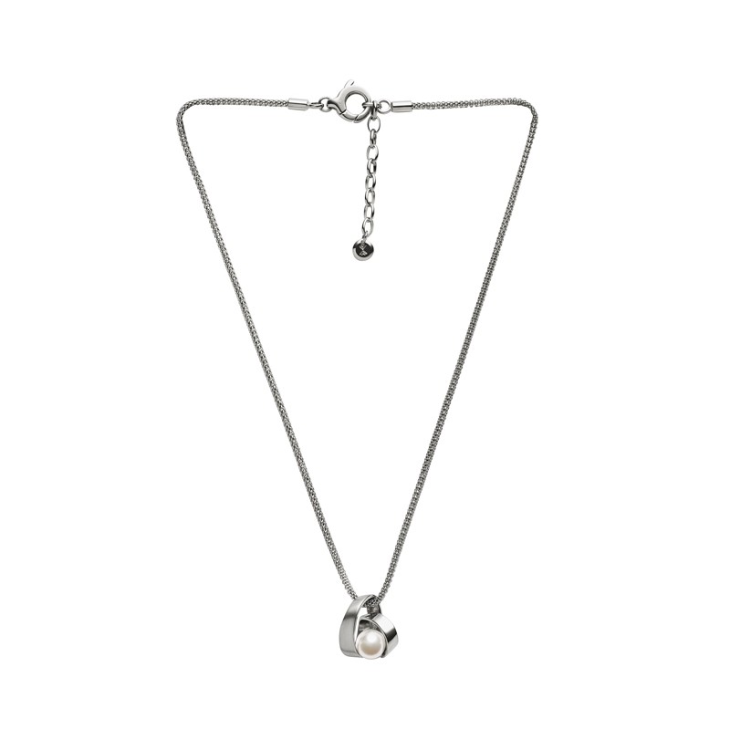 Collier Skagen Agnethe acier et perle blanche SKJ0749040