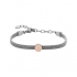Bracelet Femme Skagen Elin maille acier argent et doré rose SKJ0956998