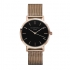 Montre Rosefield Femme boitier doré rose cadran noir MBR-M45