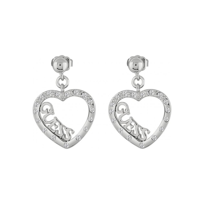 Boucles d'oreilles Guess Love.Affair coeur argenté UBE83131