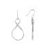 Boucles d'oreilles Amporelle boucle en acier argenté LWB3224-N