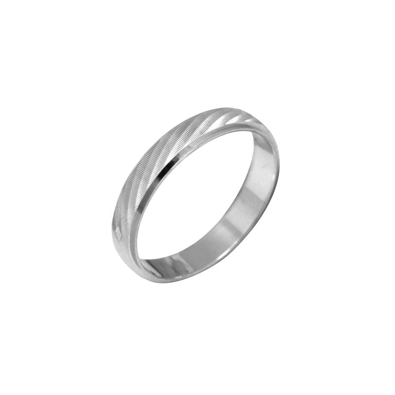 Alliance Carador fantaisie ruban 4 mm mat et brillant en argent 925/000