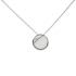 Collier Silver Pop pendentif rond Howlite et argent 925/000