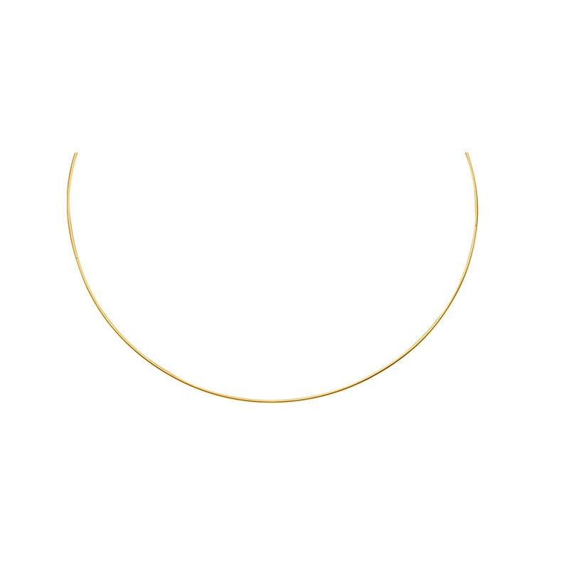 Collier Carador or jaune 375/000 Maille Omega 1 mm