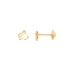 Boucles d'oreilles Carador Lapin or jaune 375/000