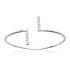 Bracelet Carador jonc ouvert barrette argent 925/000 et oxydes de zirconium