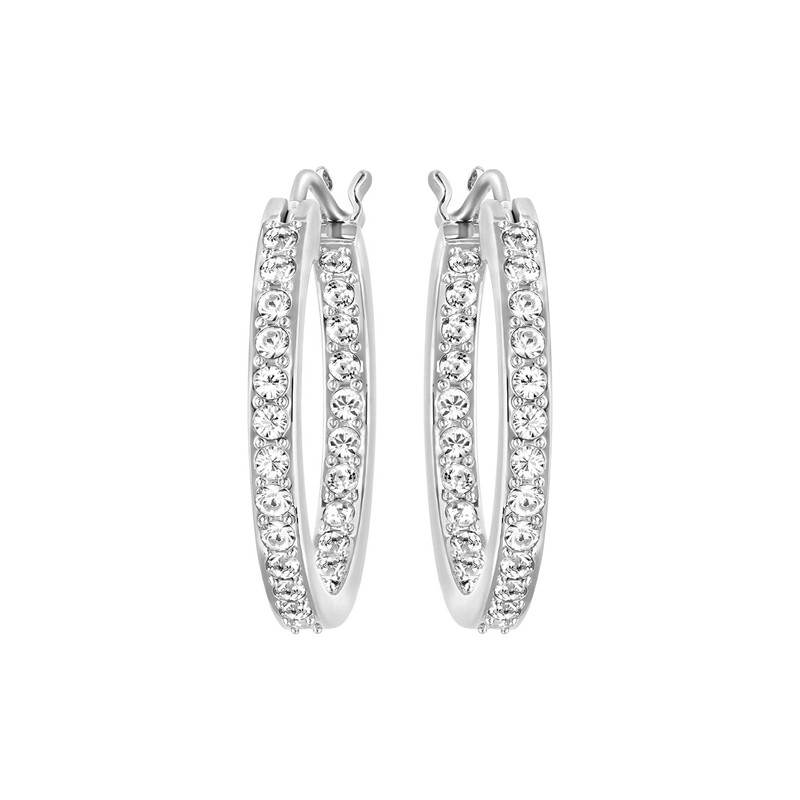 Boucles d'oreilles Créoles Swarovski Summerset argenté 1172374