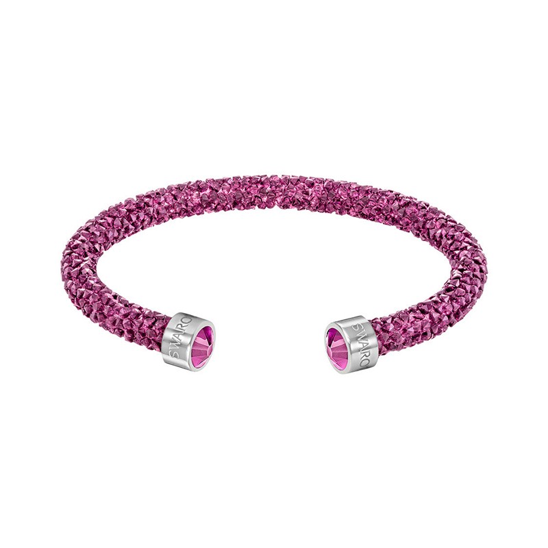 Bracelet jonc ouvert Swarovski Crystaldust Fuchia 5292439