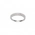 Bague Carador type alliance demi-tour argent 925/000 et cristaux 