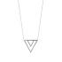 Collier Carador motif triangle acier argenté