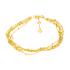 Bracelet femme multi rangs or jaune 375/000