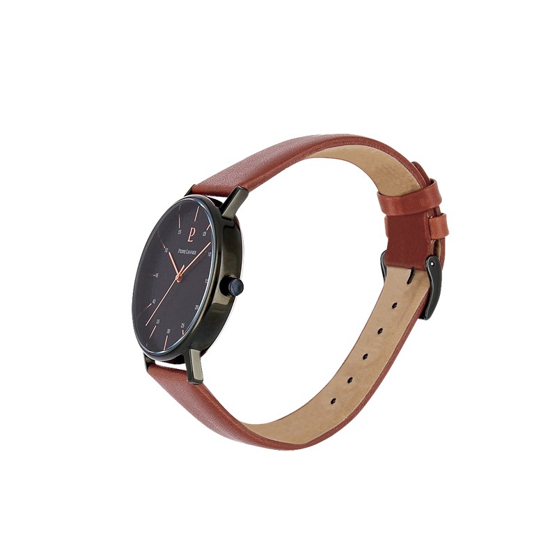 Montre Homme Pierre LANNIER ELEGANCE STYLE cuir brun 203F434