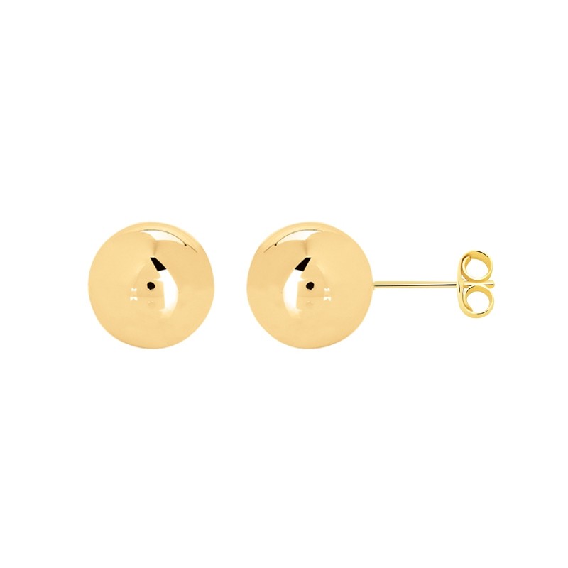 Boucles d'oreilles Carador boule 12 mm en plaqué or