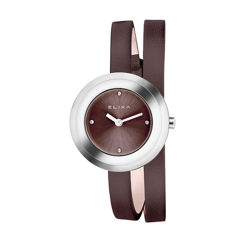 Montre Femme Elixa Finesse cuir marron E092-L354