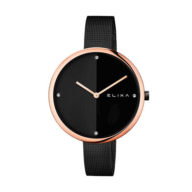 Montre Femme Elixa Beauty dorée rose et noire E106-L427