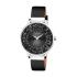 Montre Femme Elixa Finesse noire, cuir et cristaux E114-L460