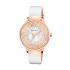 Montre femme Elixa Finesse blanche, cuir et cristaux E114-L463