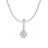 Collier femme Carador or blanc 375/000 diamant 0.06 
