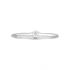 Bague solitaire Carador or blanc 375/000 et diamant 0.06 cts