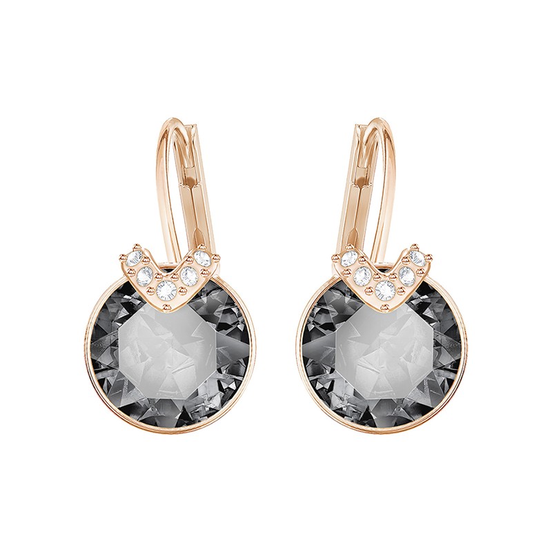 Boucles d'oreilles Swarovski Bella V dorées rose et cristal gris 5299317