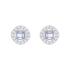 Boucles d'oreilles Swarovski Angelic Square argentées et cristal bleu 5352048