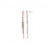 Boucles d'oreilles pendantes Amporelle acier doré rose WB590/IPGR