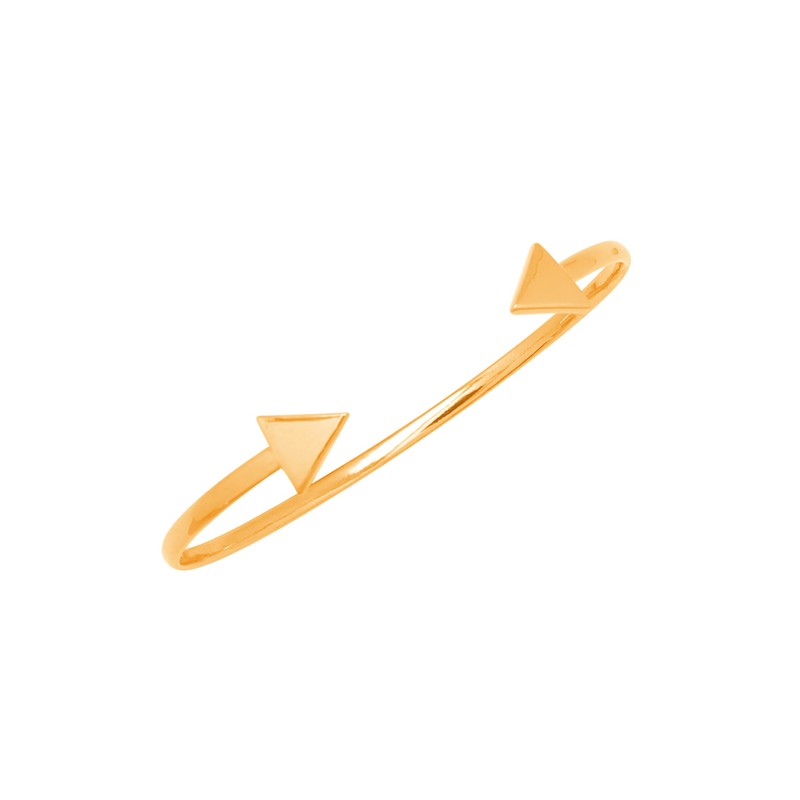 Bracelet jonc Carador motif flèche plaqué or