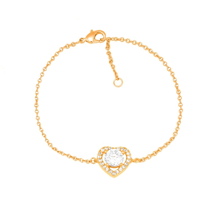 Bracelet Carador plaqué or coeur