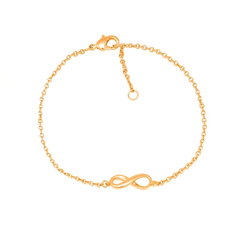 Bracelet Carador plaqué or jaune femme signe infini