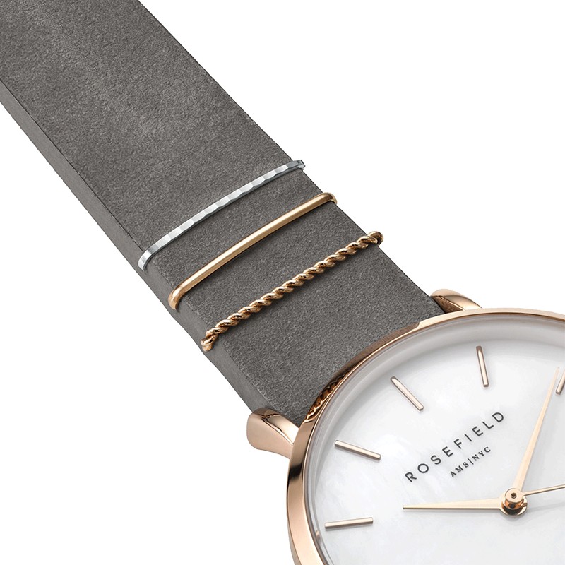 Montre Rosefeild West Village or rose et gris éléphant WEGR-W75