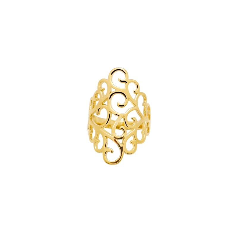 Bague Carador arabesque plaqué or 