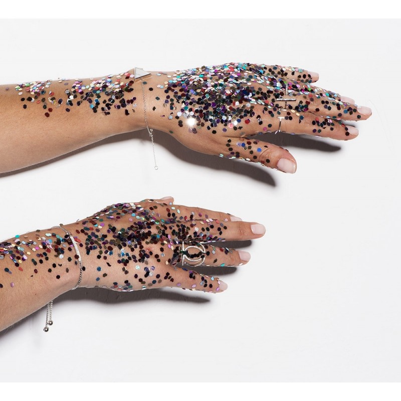 Bracelet Silver Pop motif triangle en Argent 925/000 et Howlite