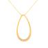 Collier CARADOR plaqué or jaune forme goutte 