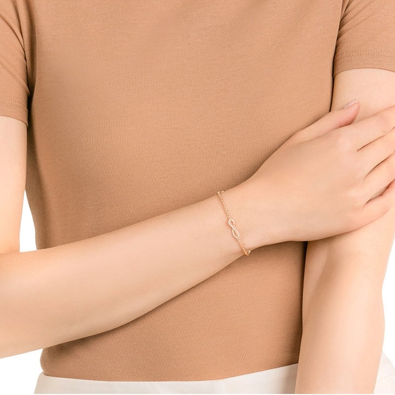 Bracelet Swarovski Remix Infinity, métal plaqué or rose 5365734