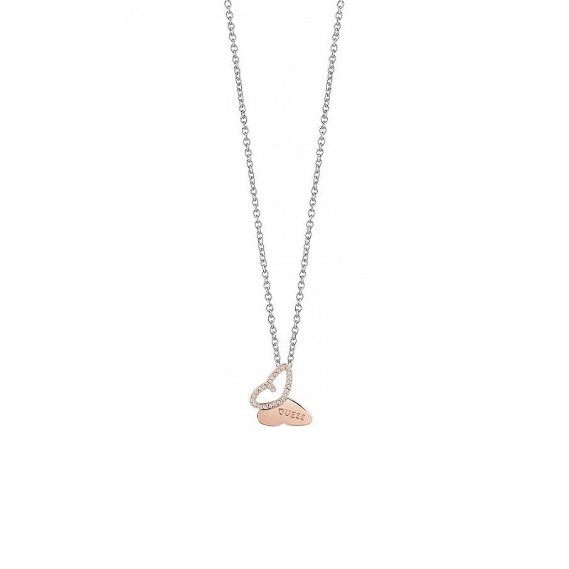 Collier Guess Mariposa papillon doré rose UBN83019