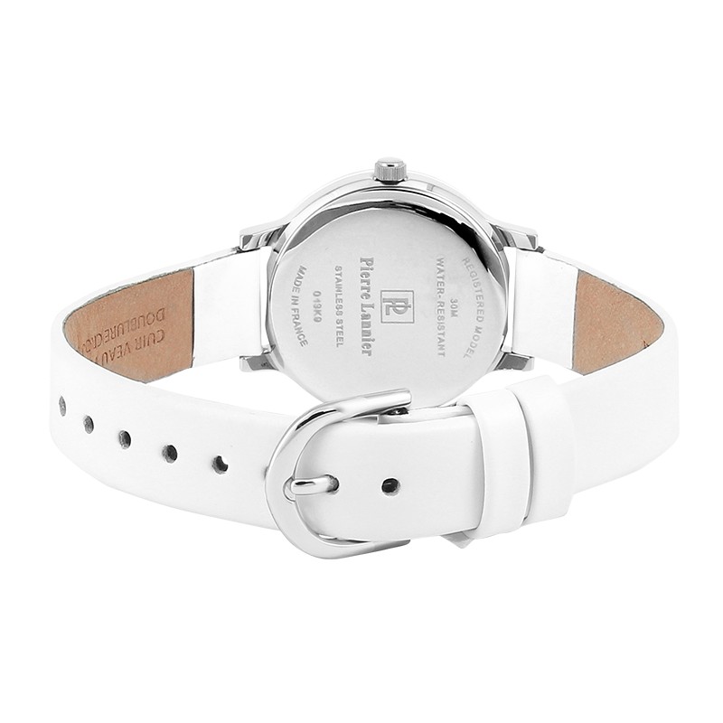 Montre Pierre Lannier femme bracelet cuir blanc 019K600
