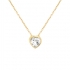 Collier CARADOR Or jaune 375/000e solitaire coeur