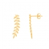Boucles d'oreilles femme Carador or jaune 375/000 feulle de laurier