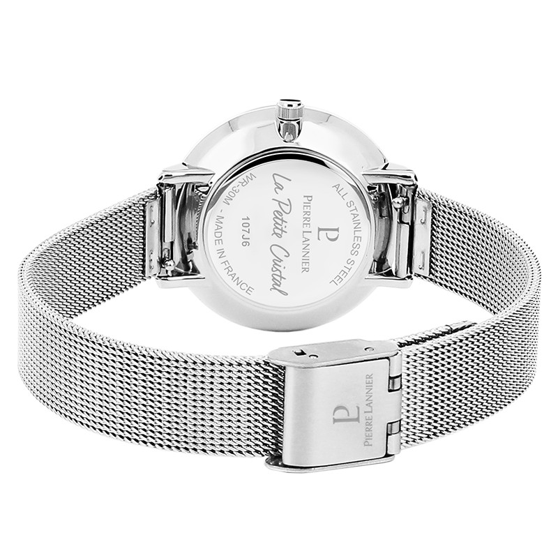Montre Pierre Lannier "La Petite Cristal" milanaise argentée 107J608