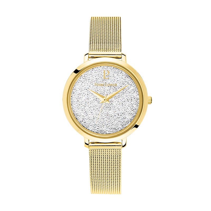 Montre Pierre Lannier "La Petite Cristal" milanaise dorée 105J508